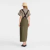 Artichoke – Falda midi de lona
