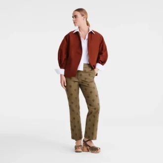 Artichoke – Pantalones de gabardina bordados