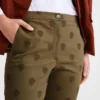 Artichoke – Pantalones de gabardina bordados