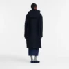 Azul marino – Abrigo duffle de lana de doble cara