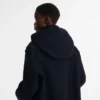 Azul marino – Abrigo duffle de lana de doble cara