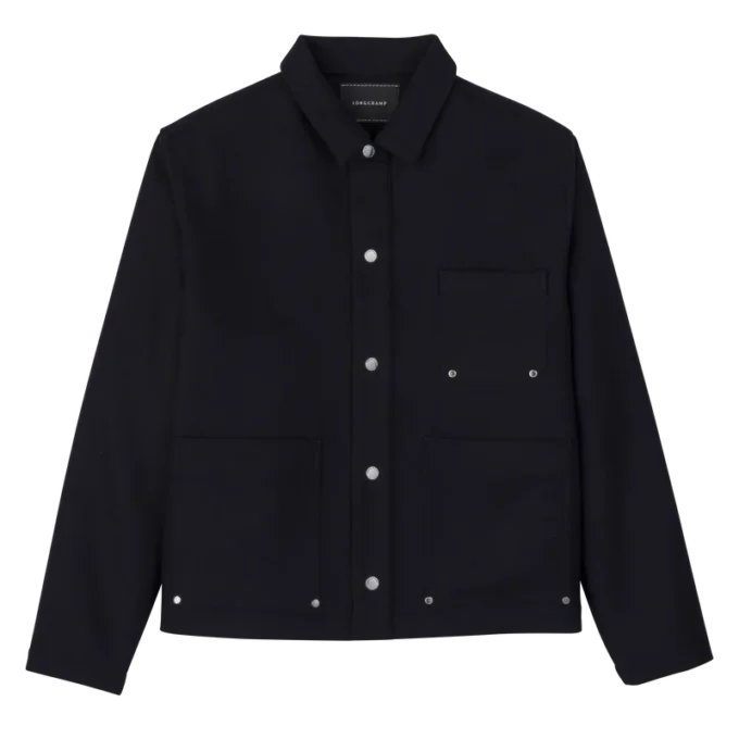 Azul marino – Chaqueta de franela