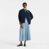 Azul marino – Chaqueta kimono de tafetán técnico