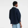 Azul marino – Chaqueta kimono de tafetán técnico