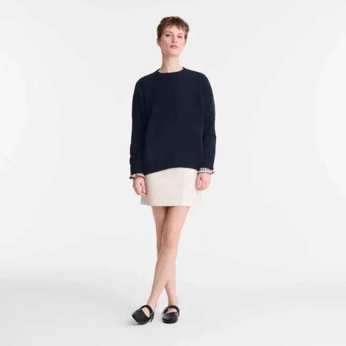 Azul marino – Jersey de punto