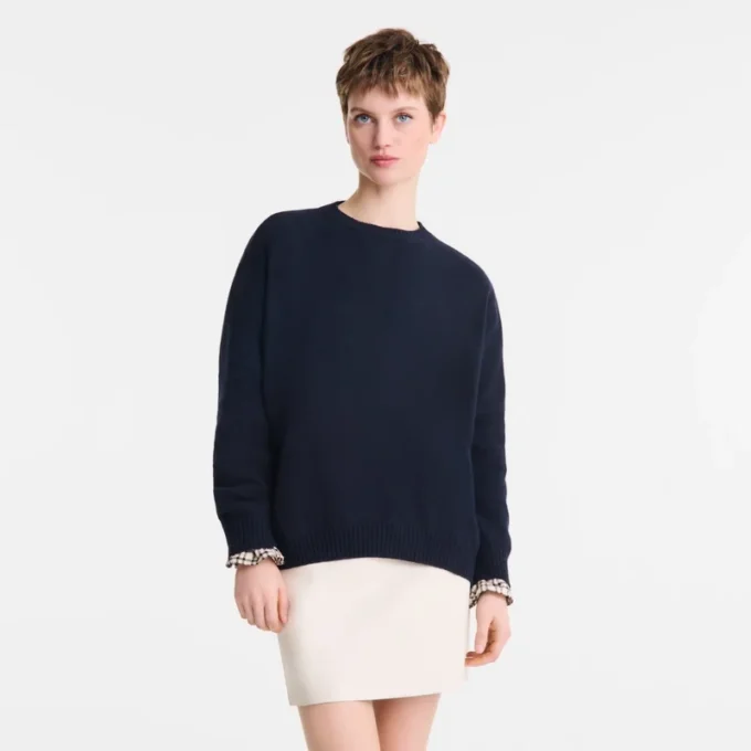 Azul marino – Jersey de punto