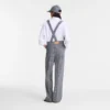 Azul marino – Mono con rayas jacquard