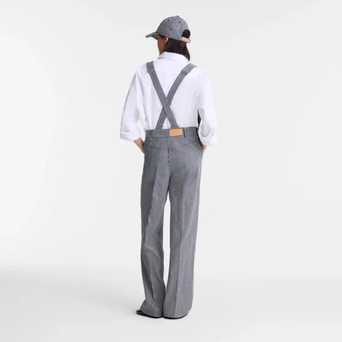Azul marino – Mono con rayas jacquard
