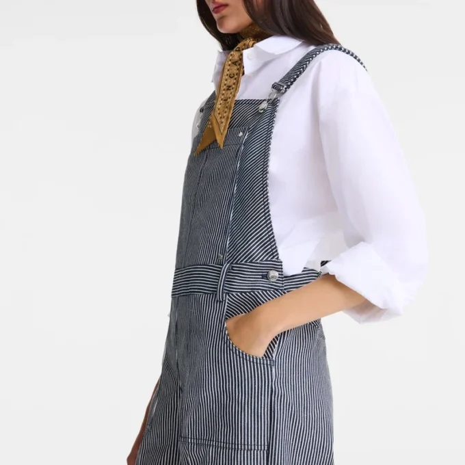 Azul marino – Mono con rayas jacquard