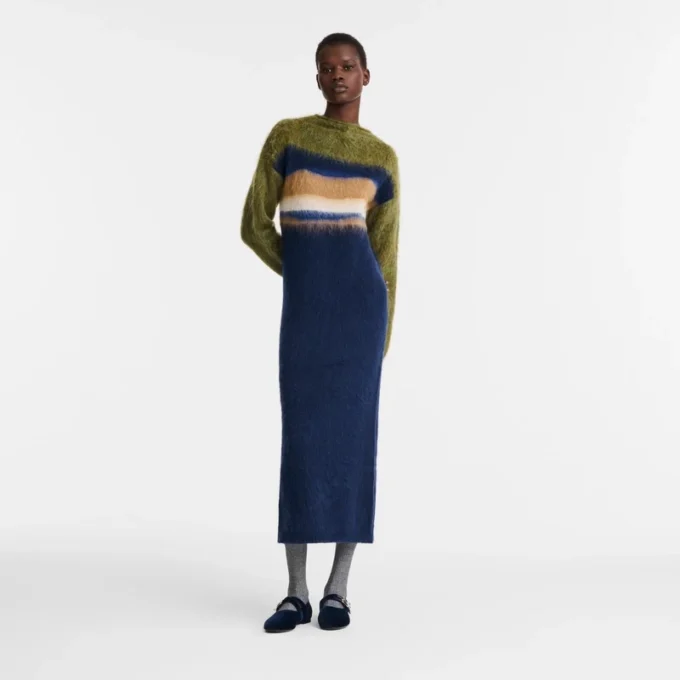 Azul marino – Vestido de punto