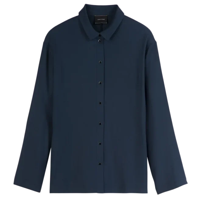 Azul tinta – Camisa de crepé