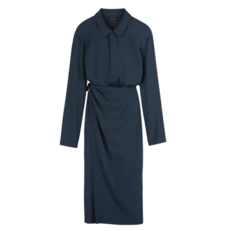 Azul tinta – Vestido de crepé