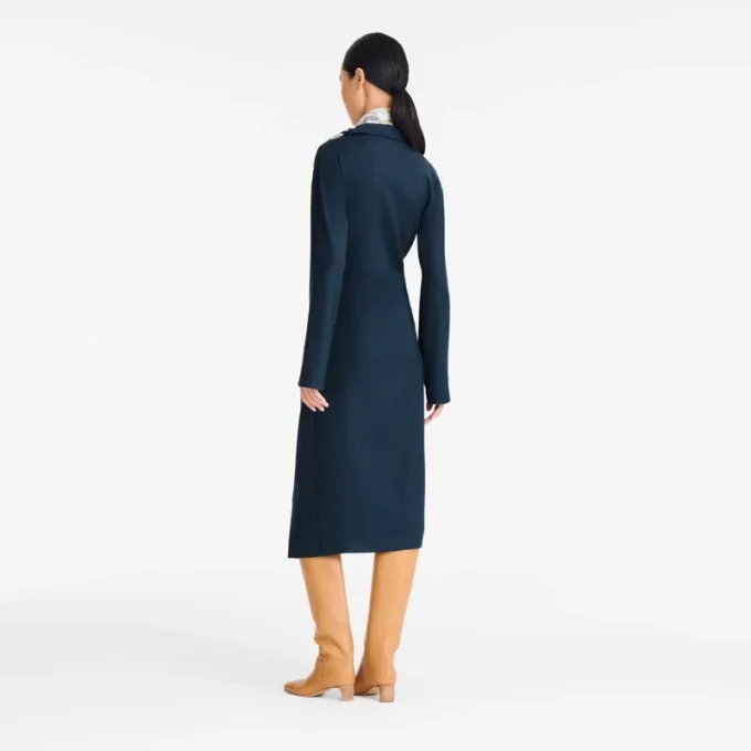 Azul tinta – Vestido de crepé