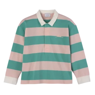 Bailarina/Menta – Polo de jersey a rayas