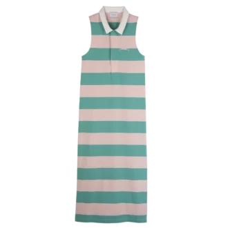 Bailarina/Menta – Vestido polo de jersey a rayas