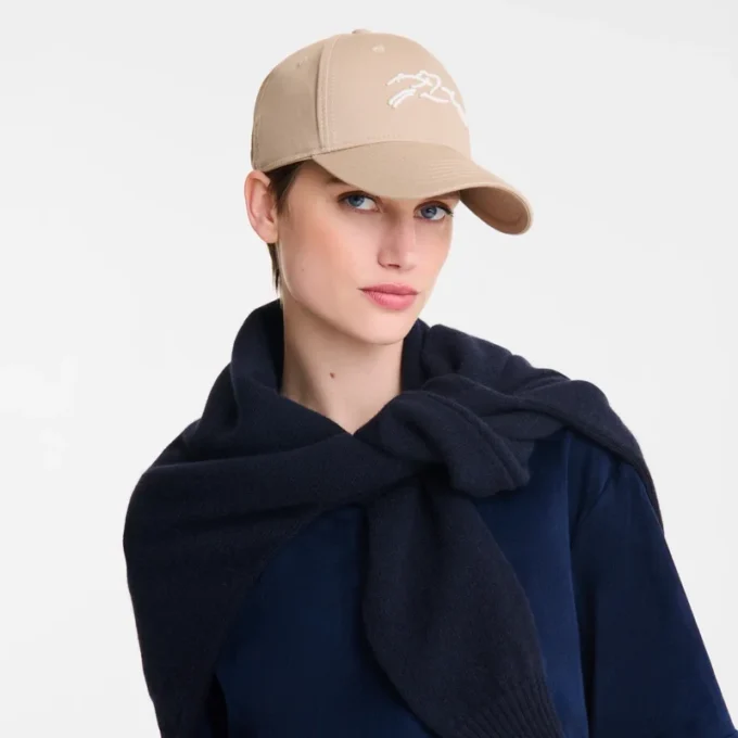 Beige – Gorra lisa de algodón orgánico