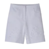 Bermudas blancas de gabardina bordadas