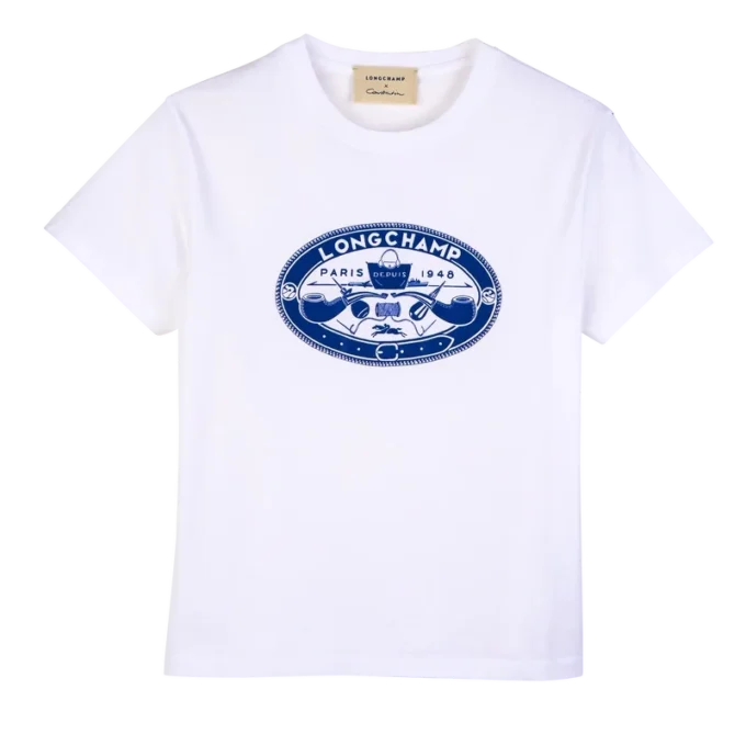 Blanca – Camiseta de jersey estampada