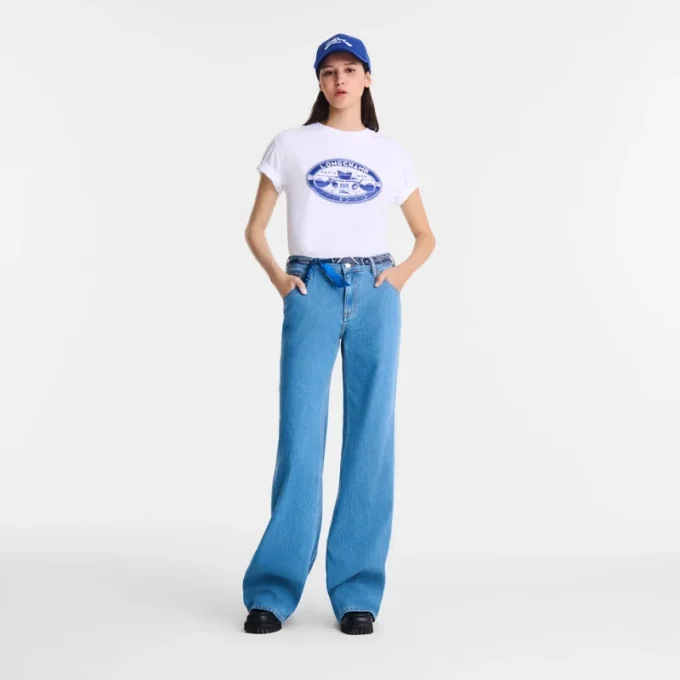 Blanca – Camiseta de jersey estampada