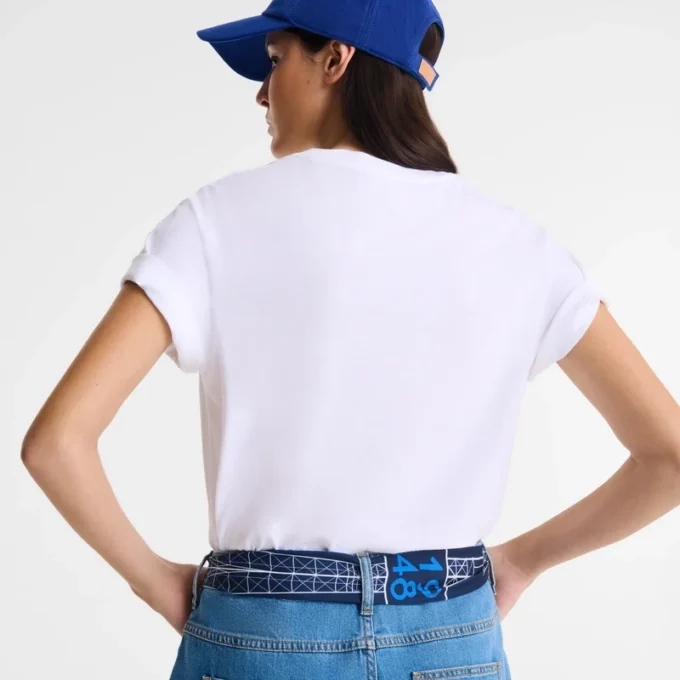 Blanca – Camiseta de jersey estampada