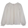 Blanco – Blusa bordada de popelín