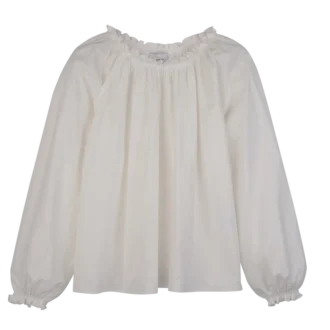 Blanco – Blusa bordada de popelín