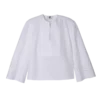 Blanco – Blusa bordada de popelín