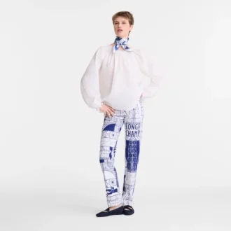 Blanco – Blusa bordada de popelín