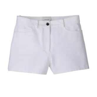 Blanco – Pantalones cortos de gabardina