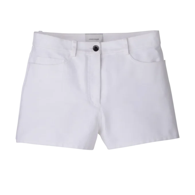 Blanco – Pantalones cortos de gabardina