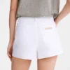 Blanco – Pantalones cortos de gabardina