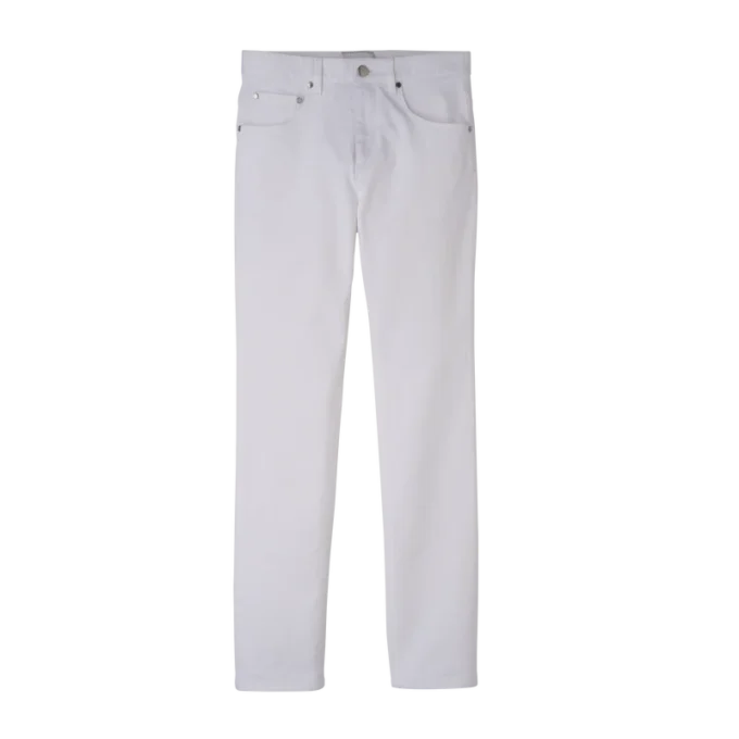 Blanco – Pantalones de gabardina