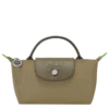 Bolsa Le Pliage verde con asa
