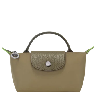 Bolsa Le Pliage verde con asa