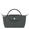 Bolsa Le Pliage verde con asa