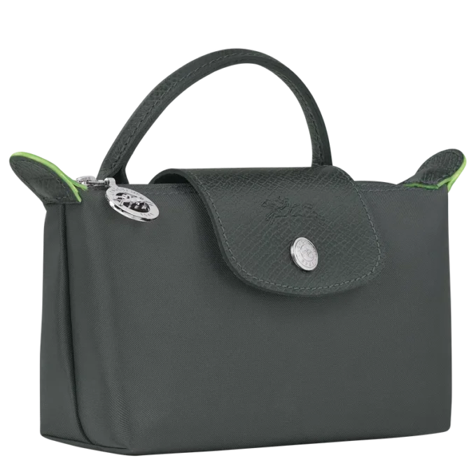 Bolsa Le Pliage verde con asa