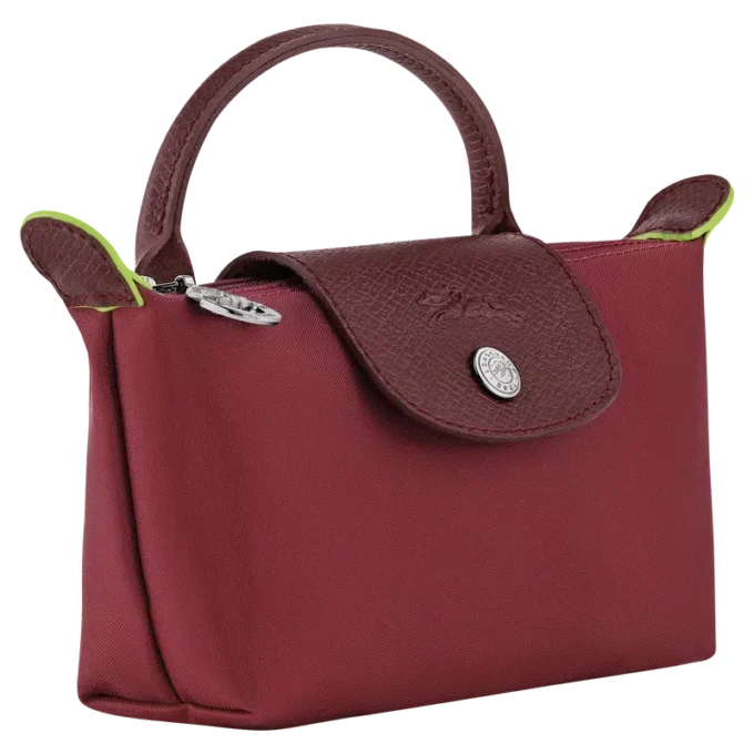 Bolsa Le Pliage verde con asa