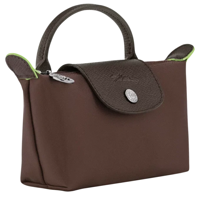 Bolsa Le Pliage verde con asa