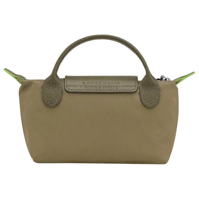 Bolsa Le Pliage verde con asa