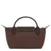 Bolsa Le Pliage verde con asa
