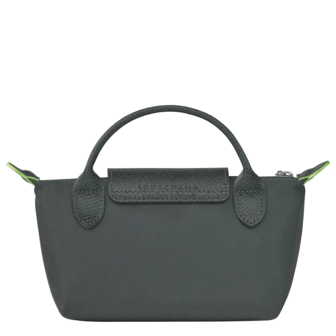 Bolsa Le Pliage verde con asa