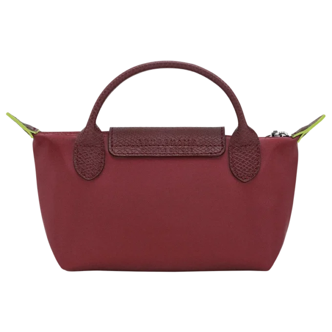 Bolsa Le Pliage verde con asa