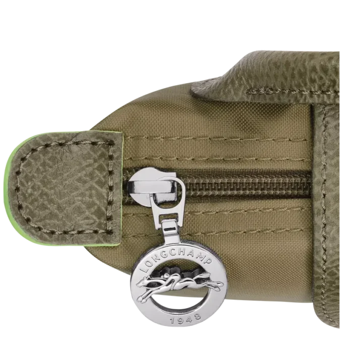 Bolsa Le Pliage verde con asa