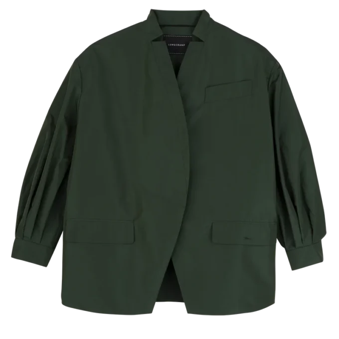 British Green – Chaqueta kimono de tafetán técnico