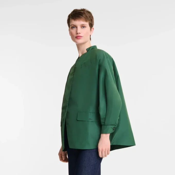 British Green – Chaqueta kimono de tafetán técnico