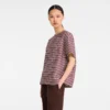 Burdeos – Camiseta de popelín a rayas