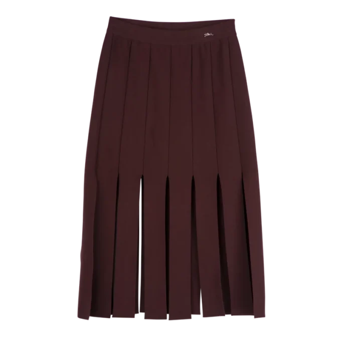 Burdeos – Falda midi de punto