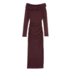 Burdeos – Jersey de crepé Vestido largo