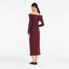 Burdeos – Jersey de crepé Vestido largo