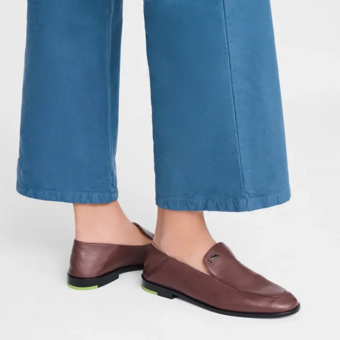 Burdeos – Mocasín Au Sultan de piel
